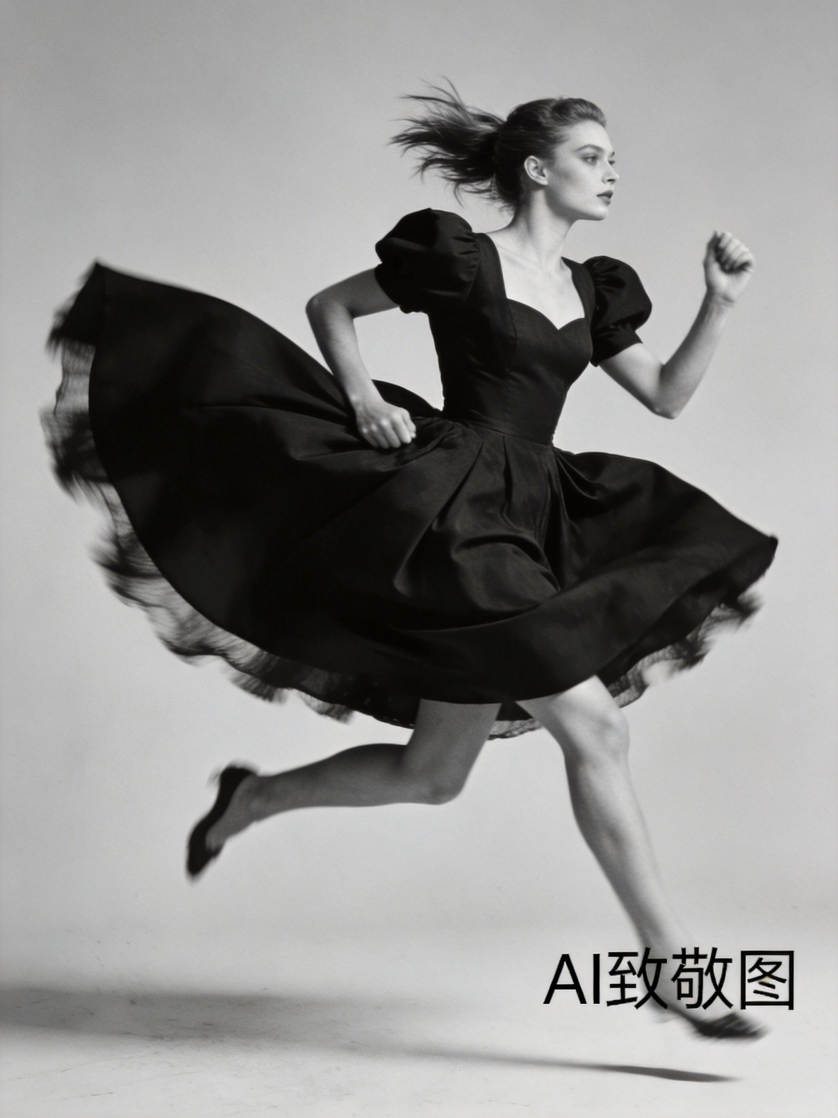 AI致敬图 · 阿维顿1950年代《时尚芭莎》风格